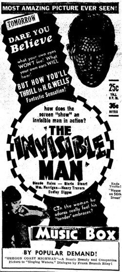 January 25, 1933 ad (Portland)